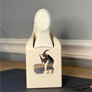 RARE MARTHA STEWART CRAFT PAPER PUNCH HALLOWEEN WITCH CAULDRON